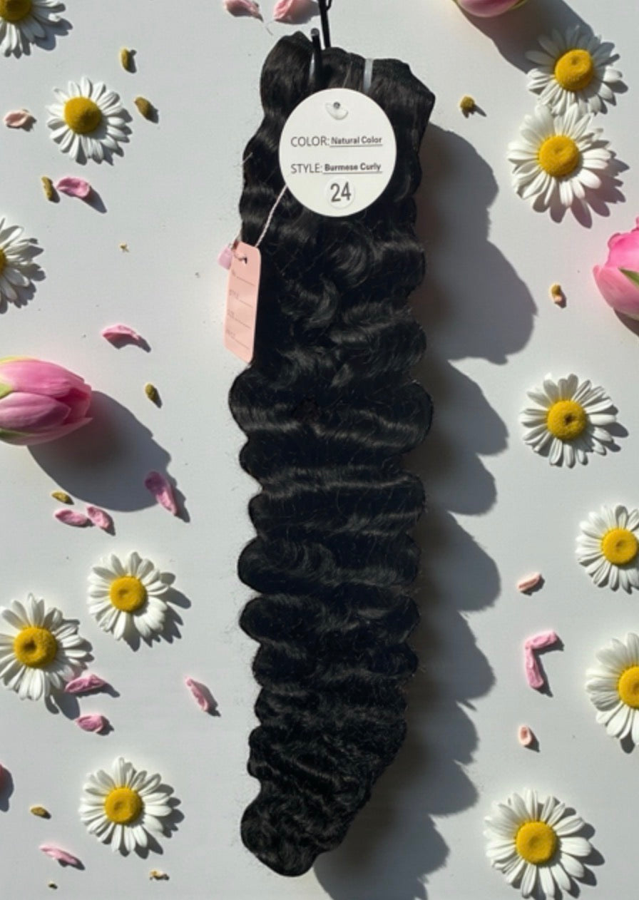 24" BURMESE CURLY - NATURAL