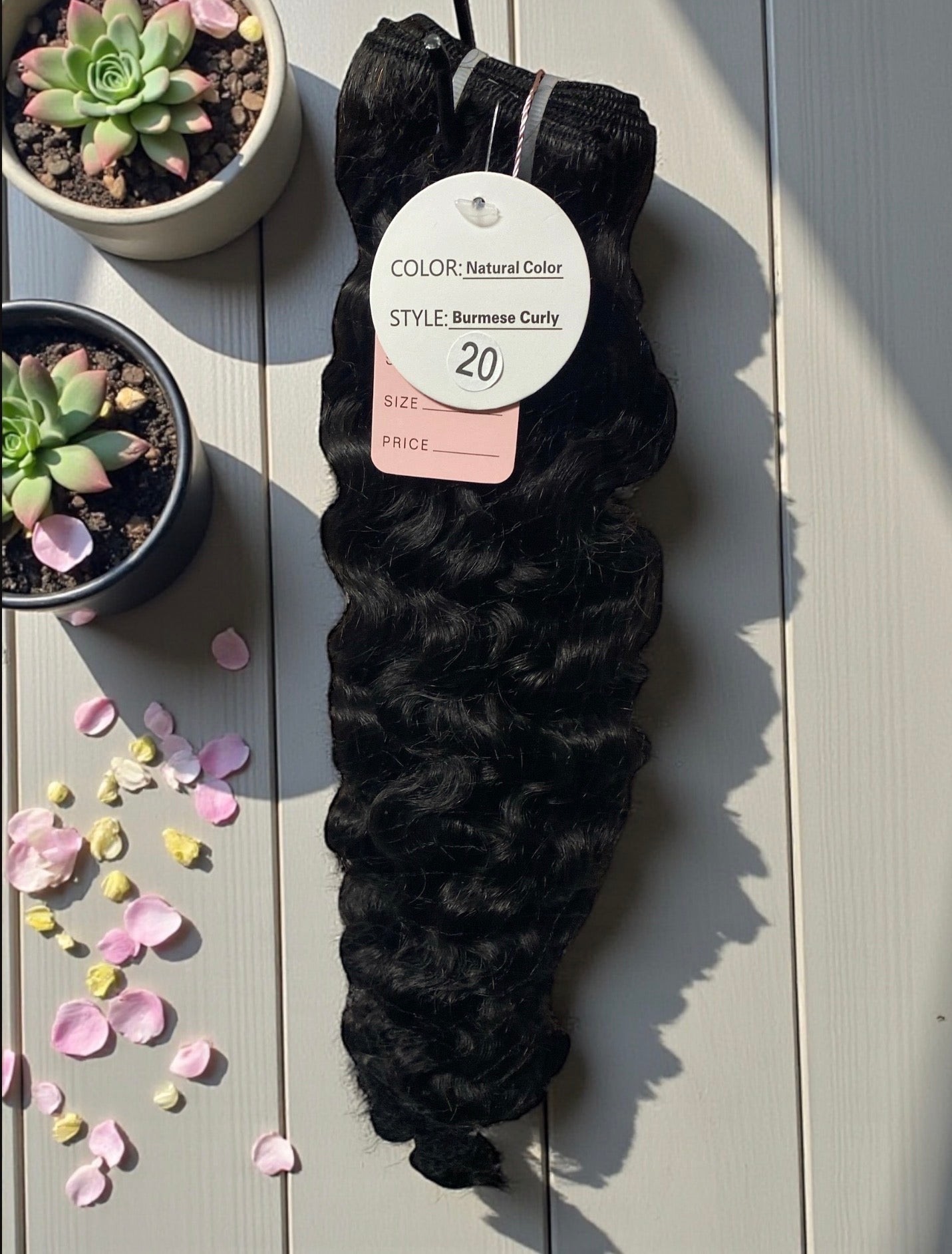 20" BURMESE CURLY - NATURAL