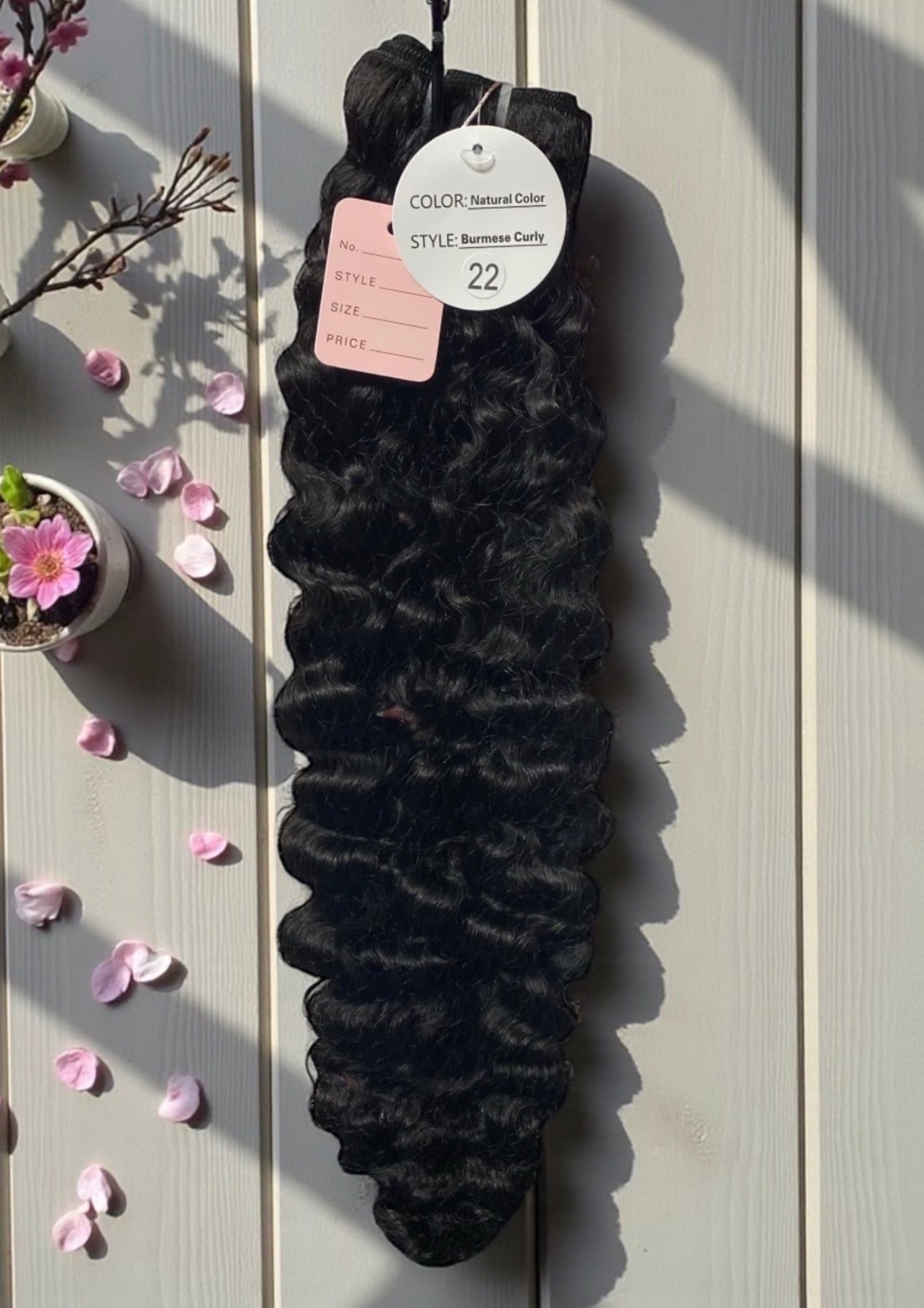 22" BURMESE CURLY - NATURAL